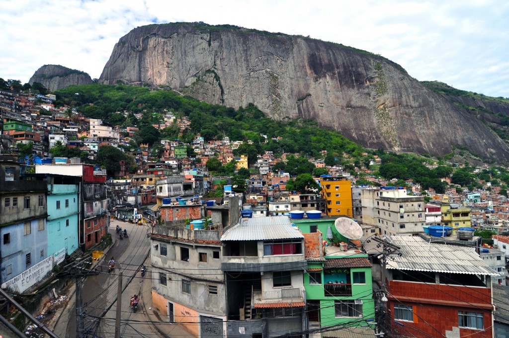 One of Rio's colourful favelas (image via Wikipedia)