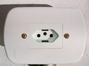 Of all the plug sockets in South America, you had to choose this one!