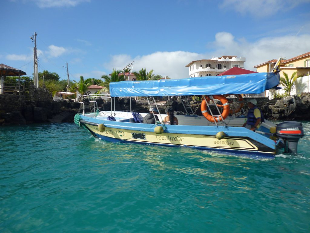 Galapagos water taxi (Wikimedia)