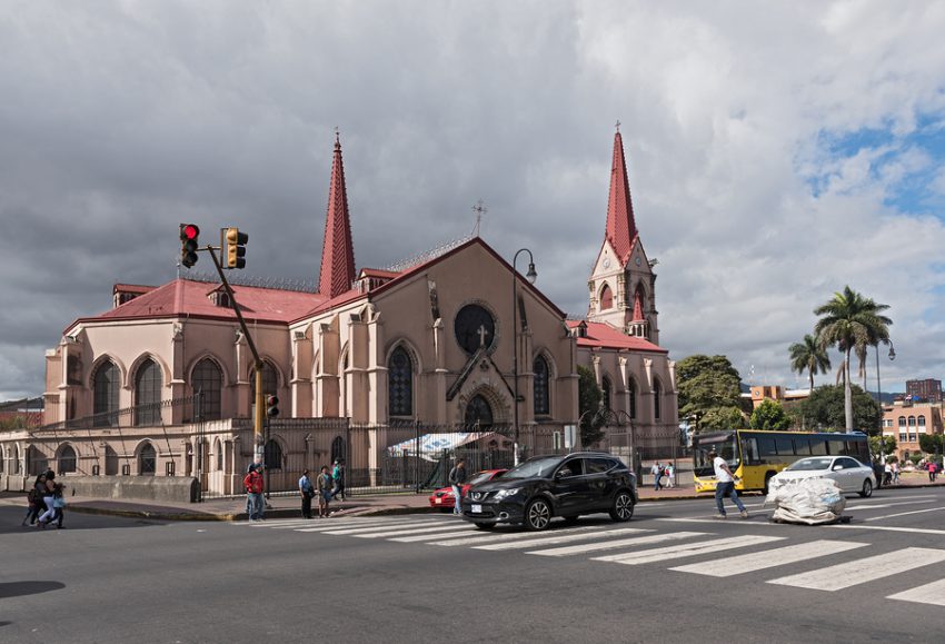 SAN JOSE, COSTA RICA-MARCH 04, 2017: The church Nuestra Senora de la Merced in San Jose, Costa Rica