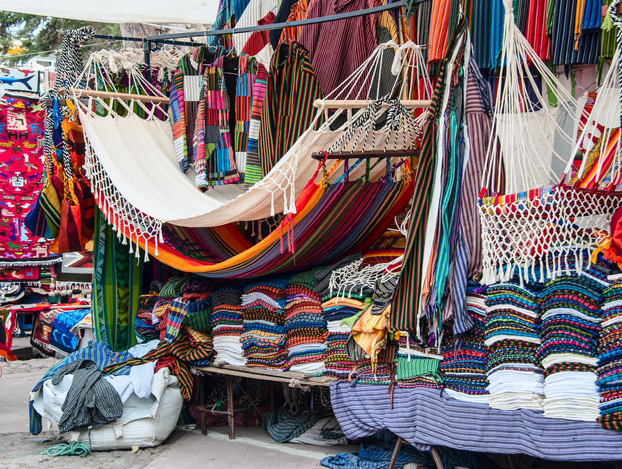 Famous Indian market in Otavalo Imbabura Ecuador South America