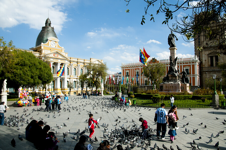 Museums and squares in La Paz.