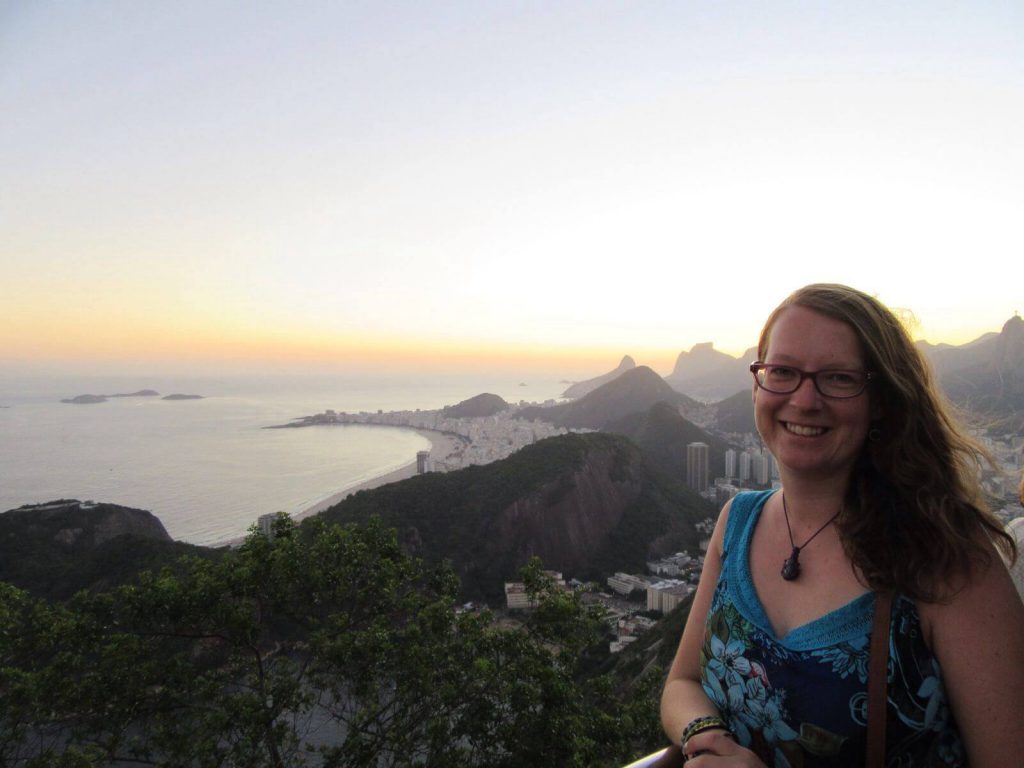 Claire in the wonderful mountains surrounding Rio in Brazil.