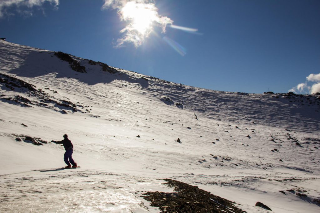 A picture of a skier in Bariloche.