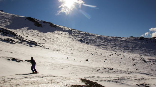 A picture of a skier in Bariloche.